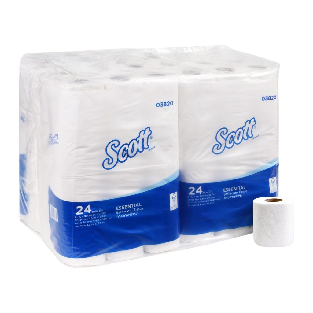 SCOTT Essential Small Roll Toilet Tissue, 2-Ply