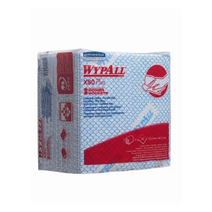 WypAll X80 ผ้าเช็ดงานหนัก แบบพับ สีฟ้า