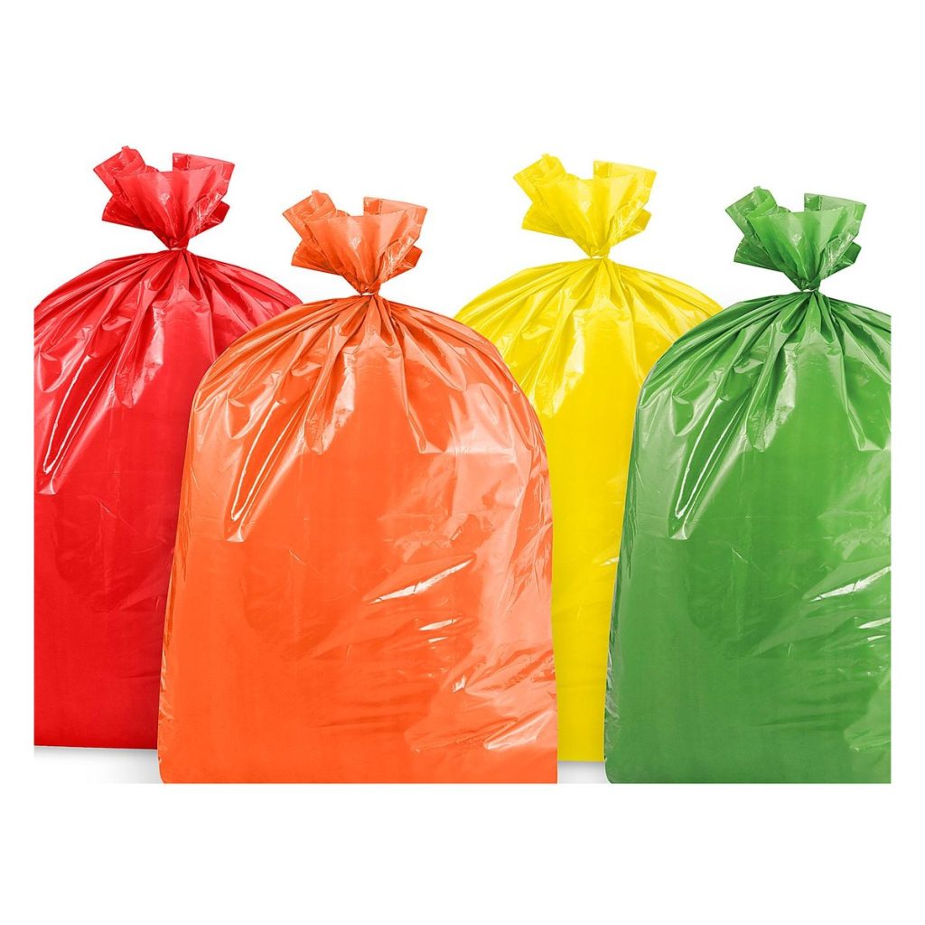 Colored Garbage Bags for Waste Sorting